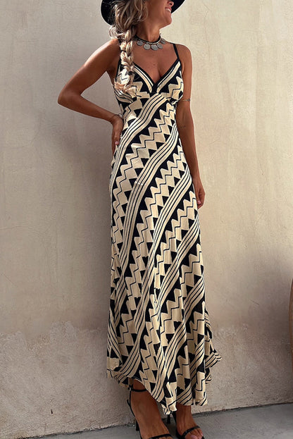 Exclusive Melody Satin Print Smocked Back Midi Dress