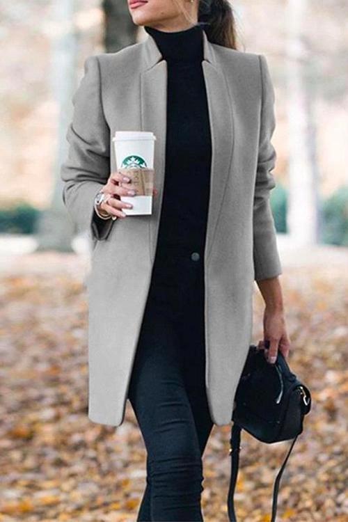 Rosamary Stand Collar Open Front Cardigan