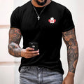 Men's Canada Maple Leaf Art Graphics Short Sleeve Casual T-shirt elevenforest