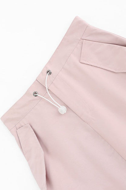 A-line Gray Cargo High Slit Skirt