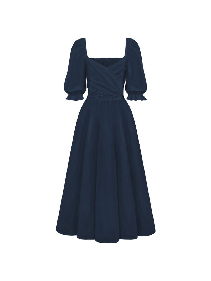 Sunset Sands Two Way Wearable Midi Dress - Navy