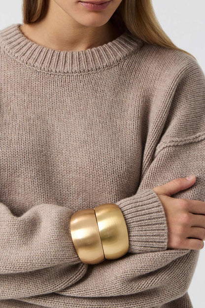Round Neck Color Pullover Sweater