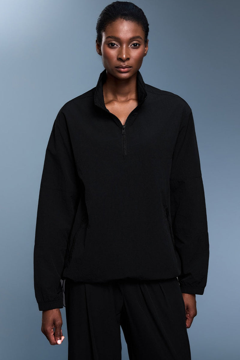 Athletic Half-zip Loose Sweatshirt