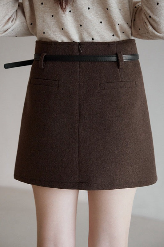 Tartan Textured Skirt