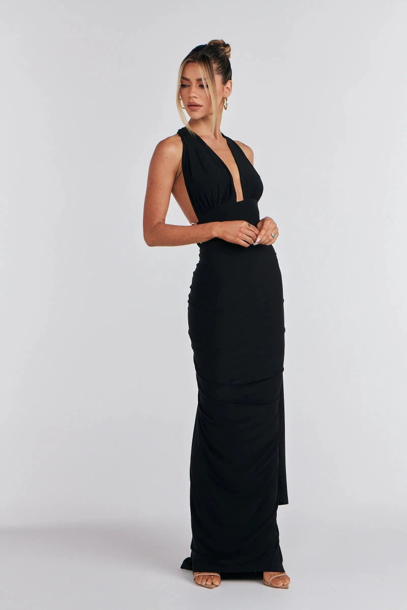 Riviera Noir Multi-way Gown Maxi Dress