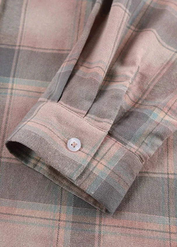 Relaxed Fit Plaid Long Sleeve Shirt – Coat