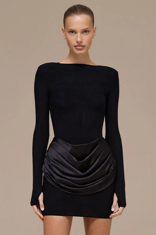 Color Ruched Bodycon Dress
