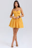 Apricot Lace Corset Mini Dress