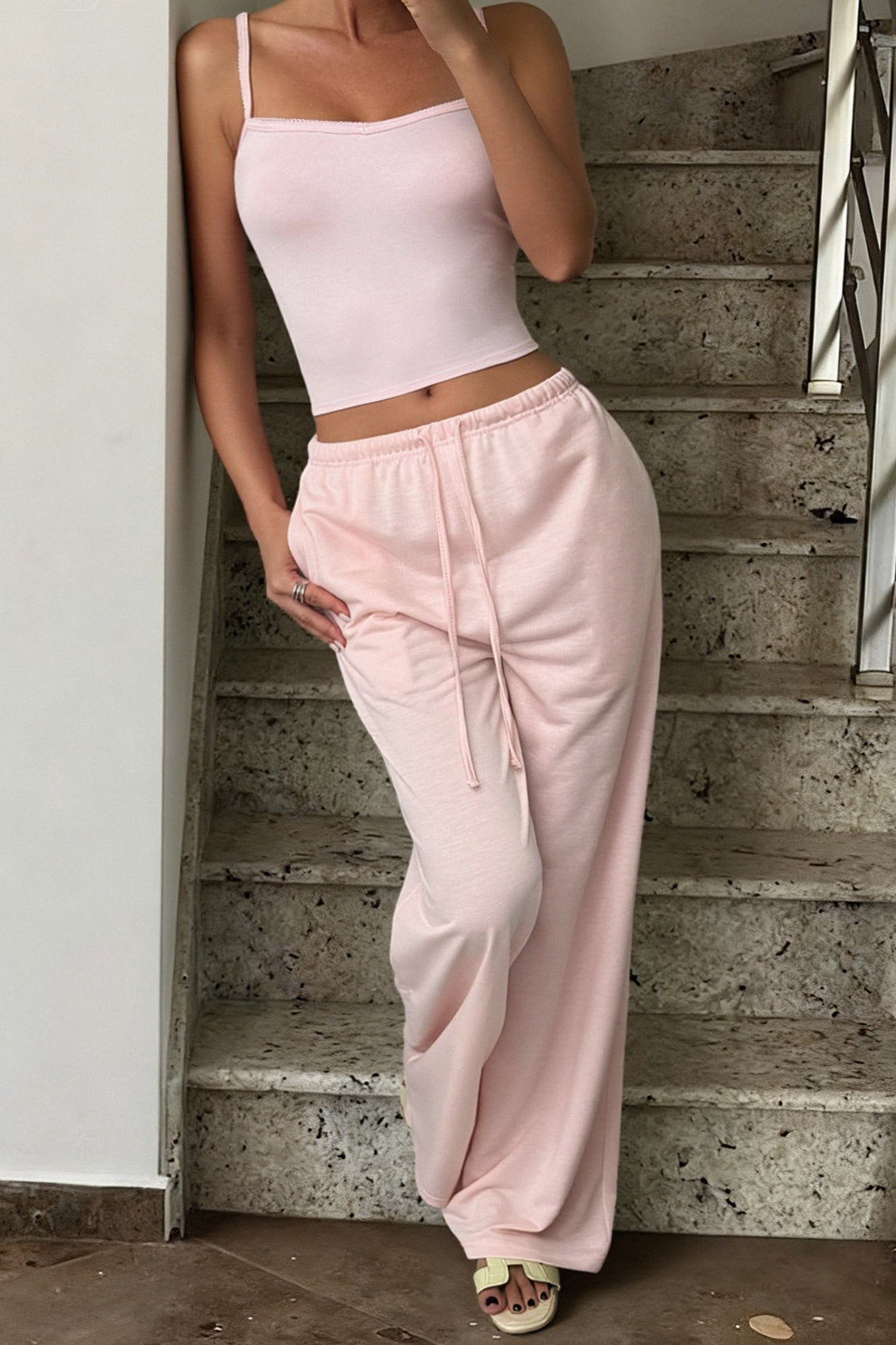 Racerback Tank Top Pants Set