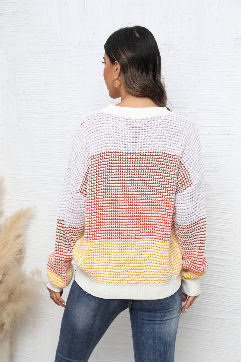 Dont Mind Me Striped Knit Sweater - Cream