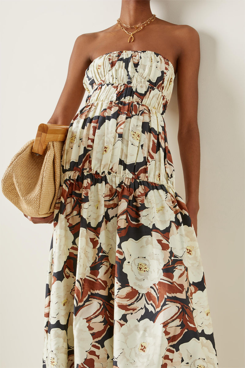 Frill Sleeveless Midi Dress