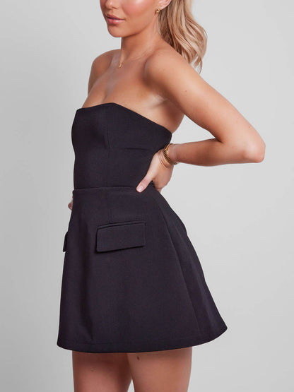 Gabrielle - Strapless A-line Mini Dress