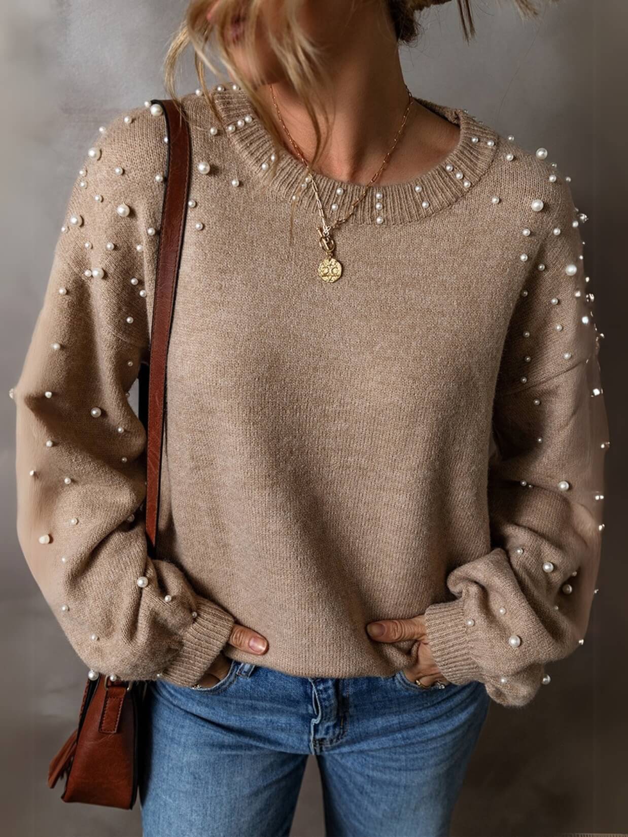 Oh My Darling Pearl Embellished Sweater