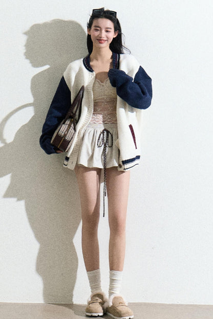 Varsity-style Cardigan Jacket
