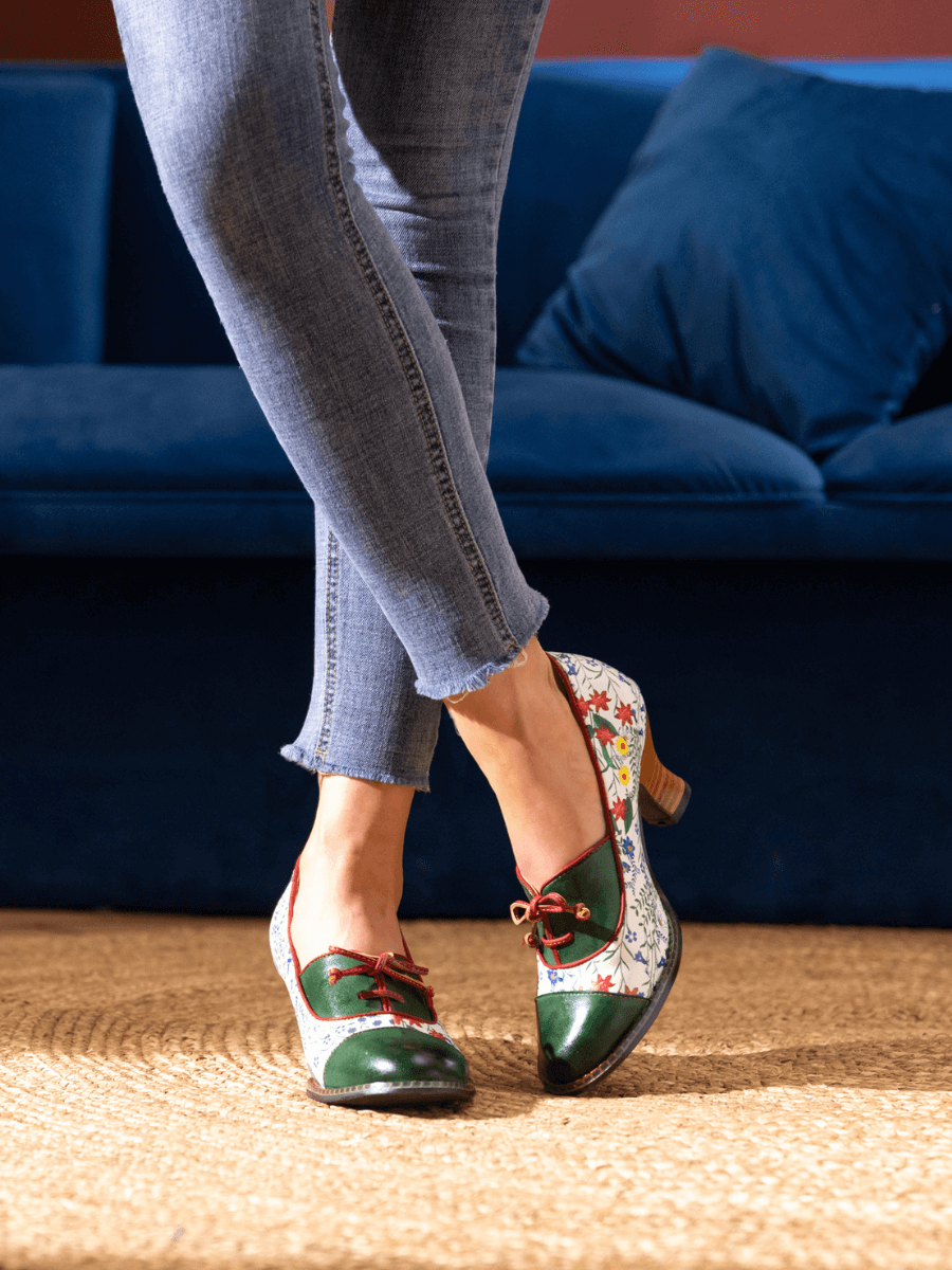 Soffia | Lily Kitten Heel Leather Pump