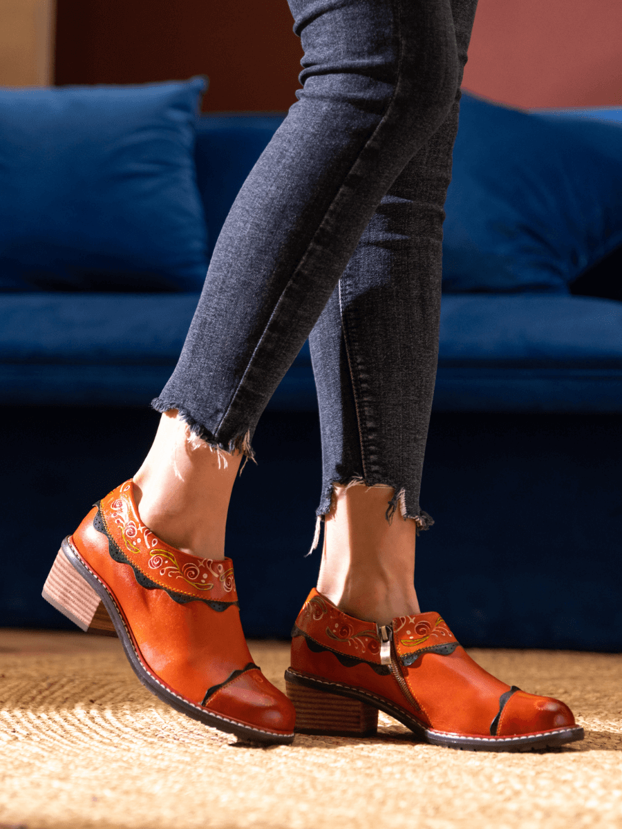 Soffia | Lumi Ankle Washed Leather Pump