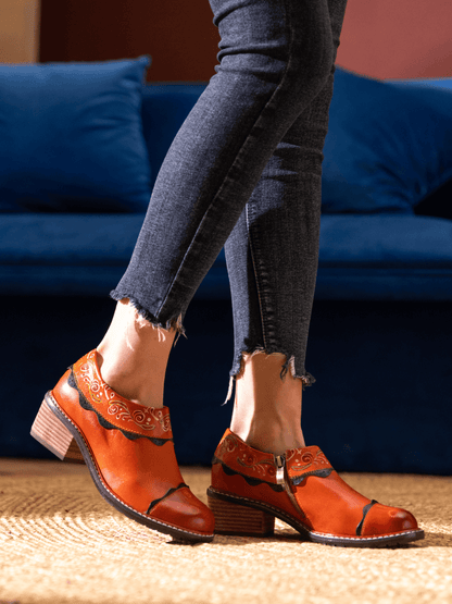 Soffia | Lumi Ankle Washed Leather Pump