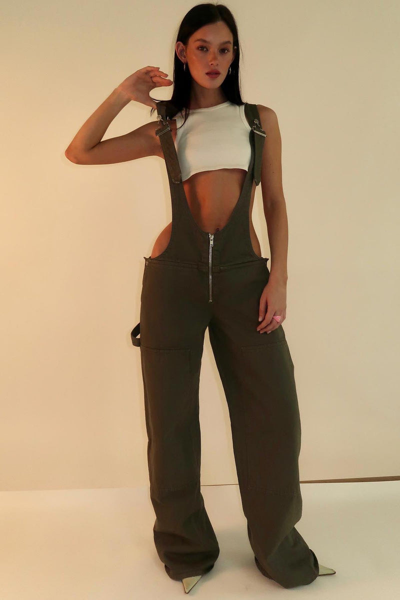 Utility Denim Jumpsuit