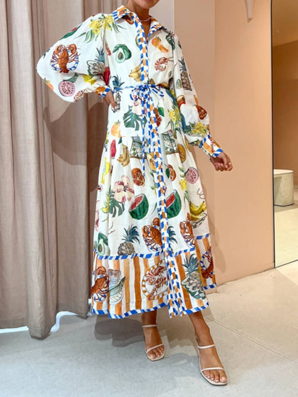 Theo Shirtdress in Multi