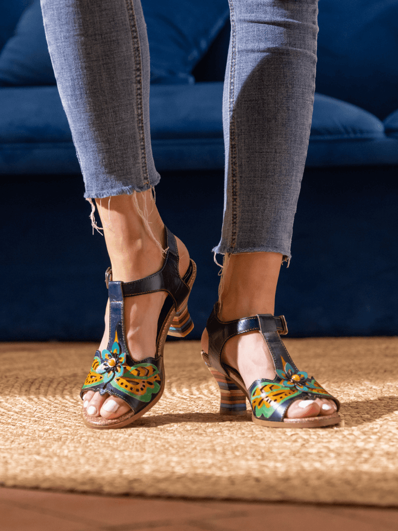 Soffia | Estella Leather T-strap Pump