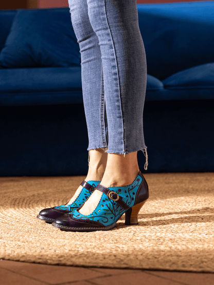 Soffia | Picking Petals Perforated Leather Pump