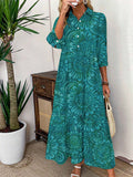 Women's Bohemia Pattern Cotton and Linen Dress