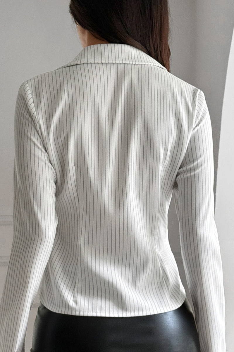 Striped Long Sleeve Blouse