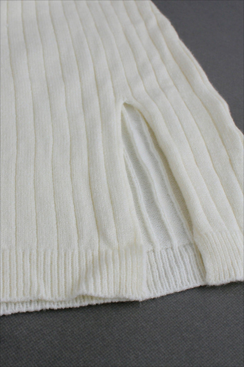 Sleeveless Round Neck Knit Sweater Dress