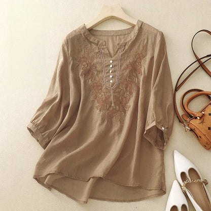 Featherlight Linen Blouse™ — Stay Cool, Captivate Instantly, and Own Every Moment