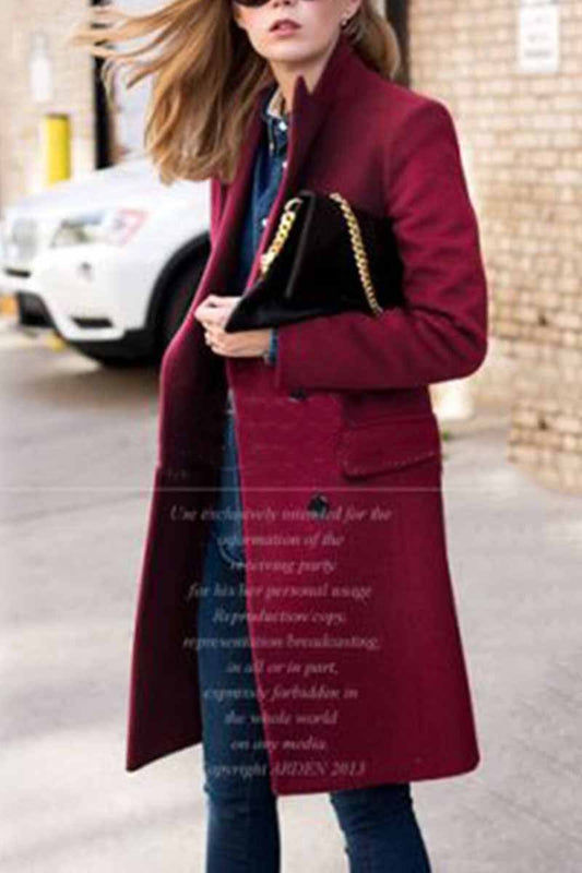 Thick Color Button Coat