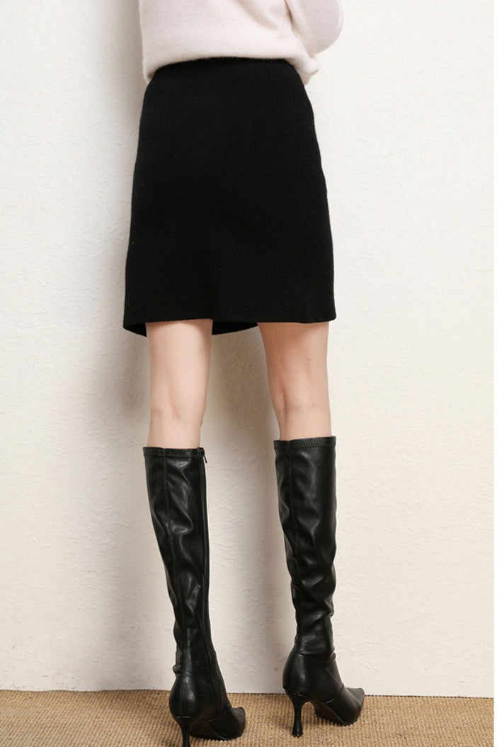 Wool A-line Mini Skirt