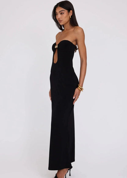 Isla Midnight - Strapless Cut-out Maxi Dress