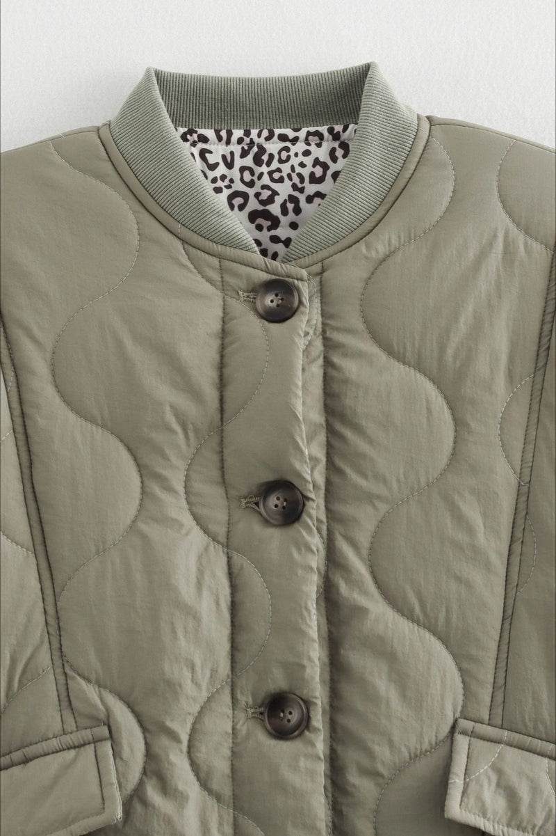 Army Green Relaxed Cotton Coat