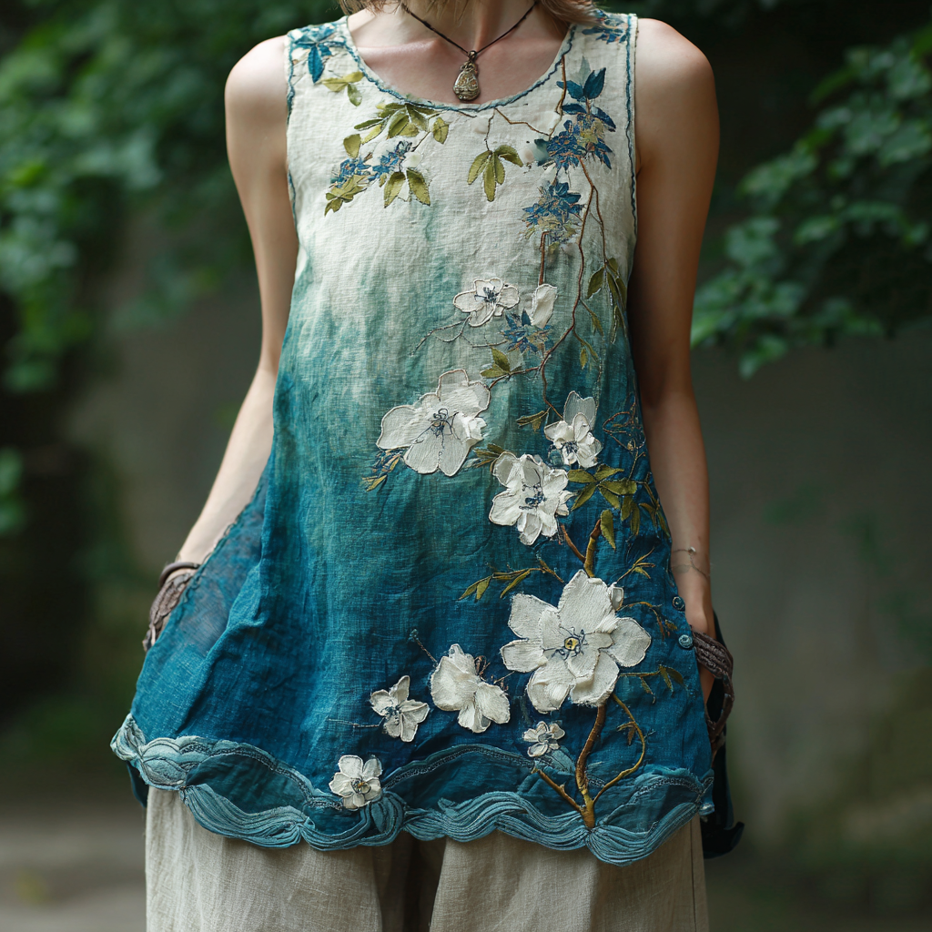 Women's Vintage Japanese Cherry Blossom And Bamboo Art Shirt elevenforest