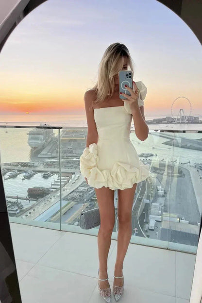 Luna - Flower Mini Dress