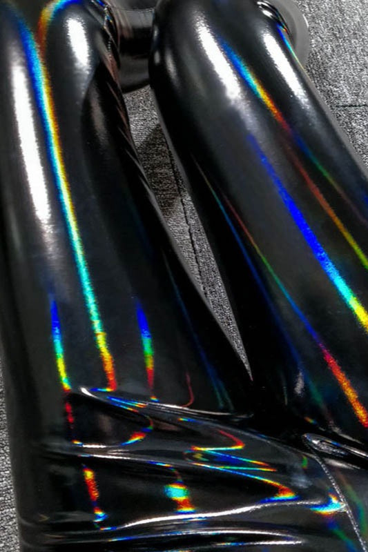 Iridescent Mirror Pu Leather Bodycon Pants