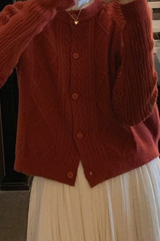 Ribbed Cropped Cardigan