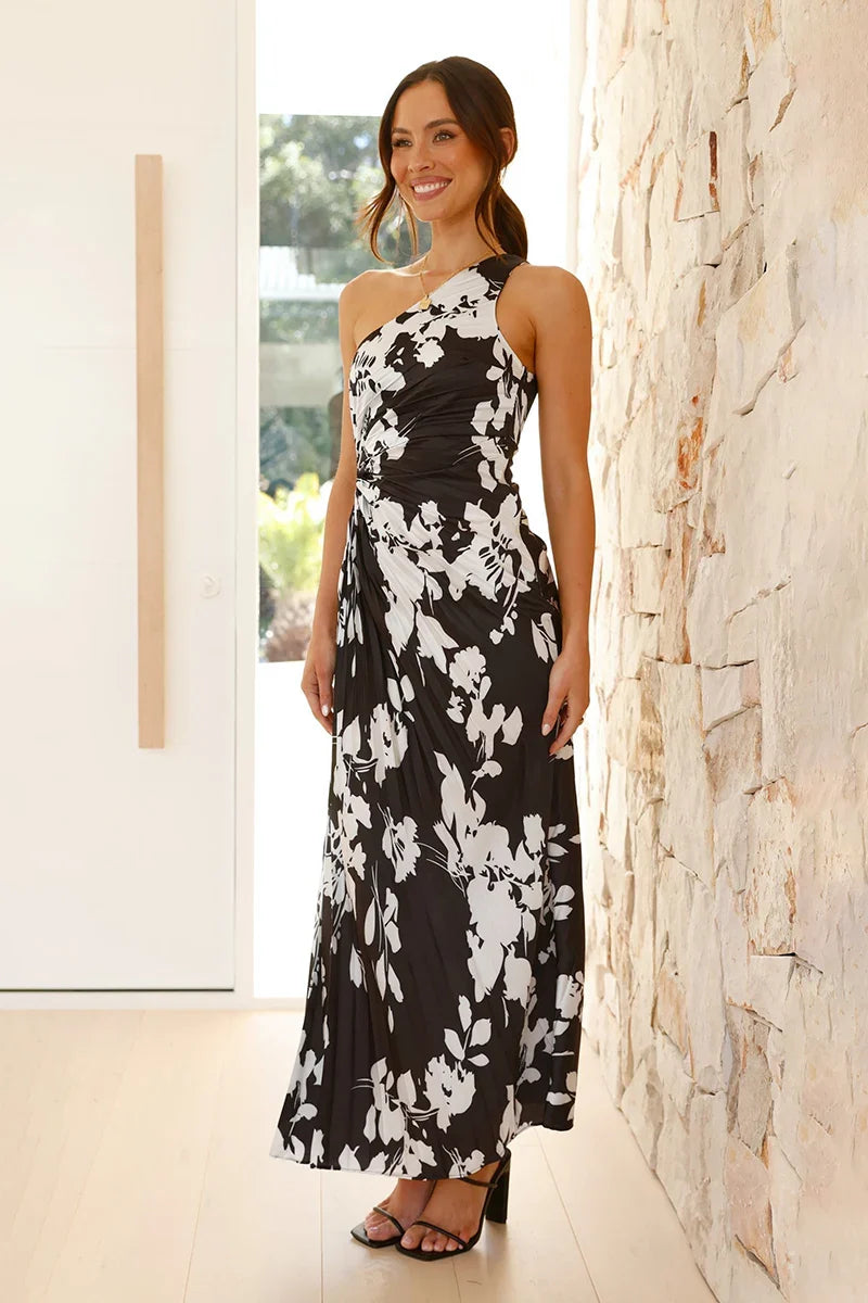 Laken Maxi Dress - Black/white
