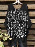 Women's Vintage   Magic Pattern Printed Top