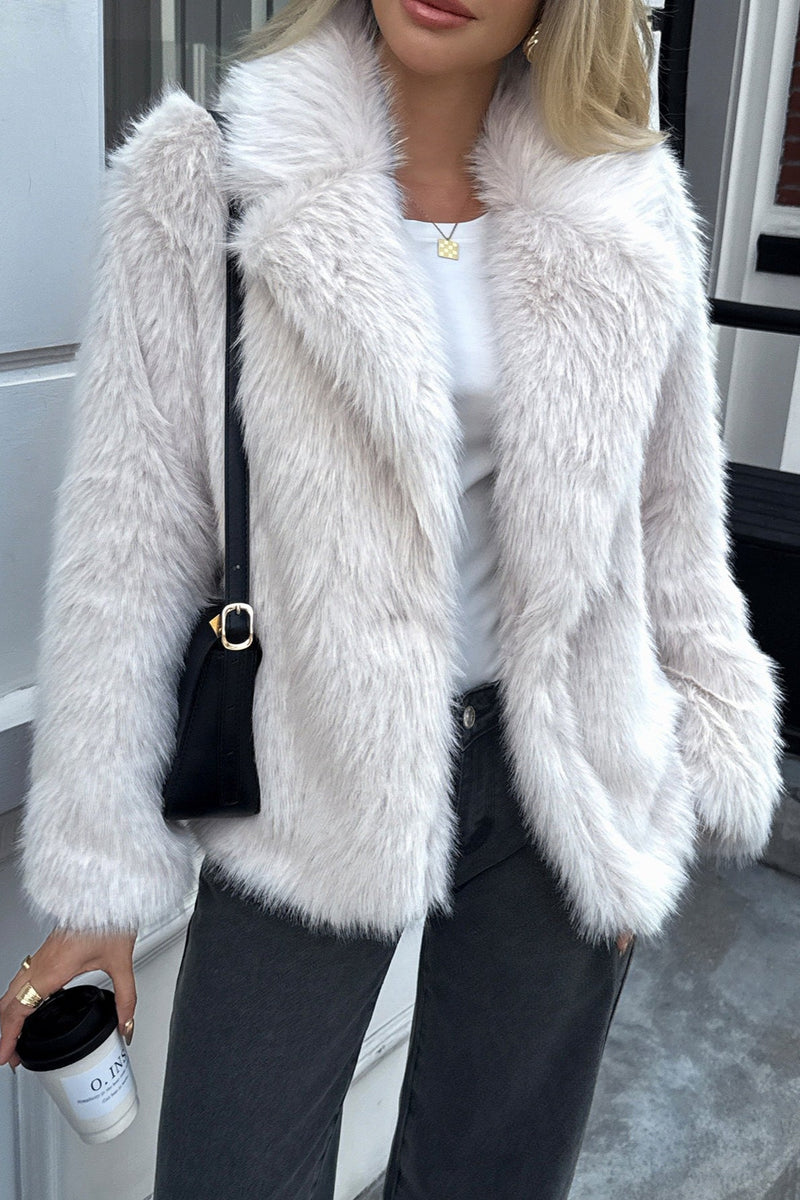 Soft Plush Long Sleeve Coat