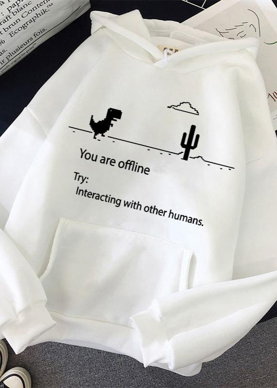 Offline Dinosaur Hoodie - Fun Retro Sweater