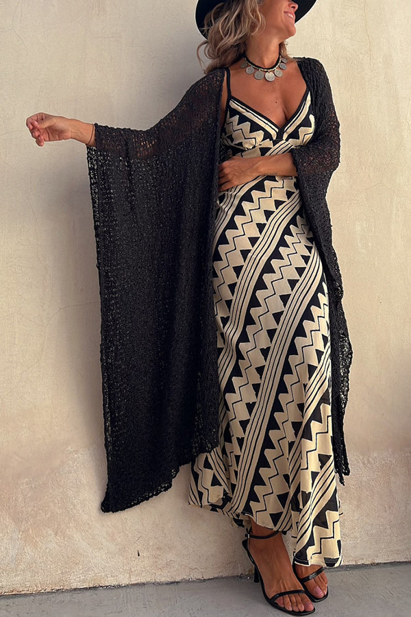 Exclusive Melody Satin Print Smocked Back Midi Dress