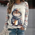 Jacoba® | Women's sweater with a cat pattern