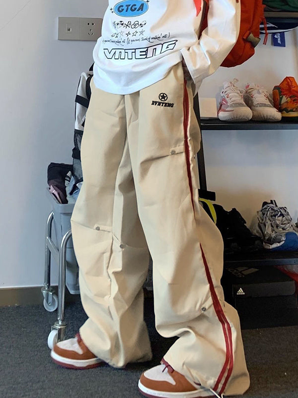 Cargo Pants With Pleated Button Detail