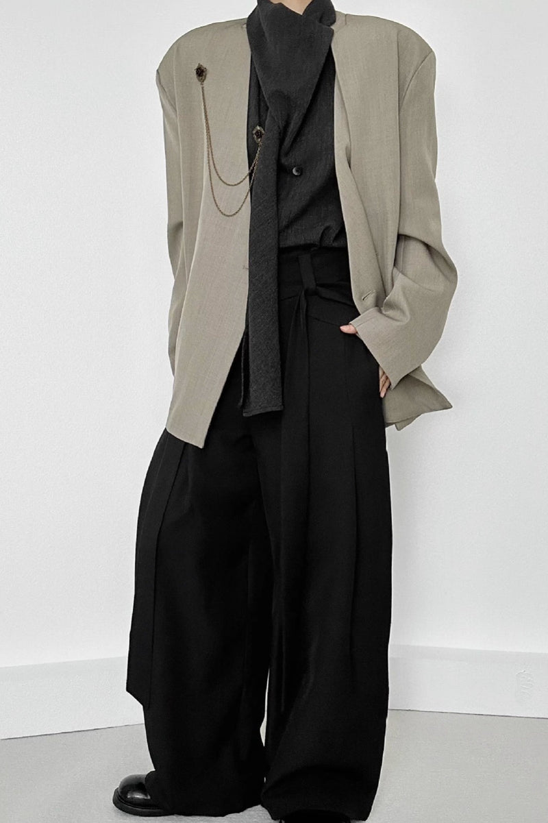 Ruched Ribbon Minimalist Pants