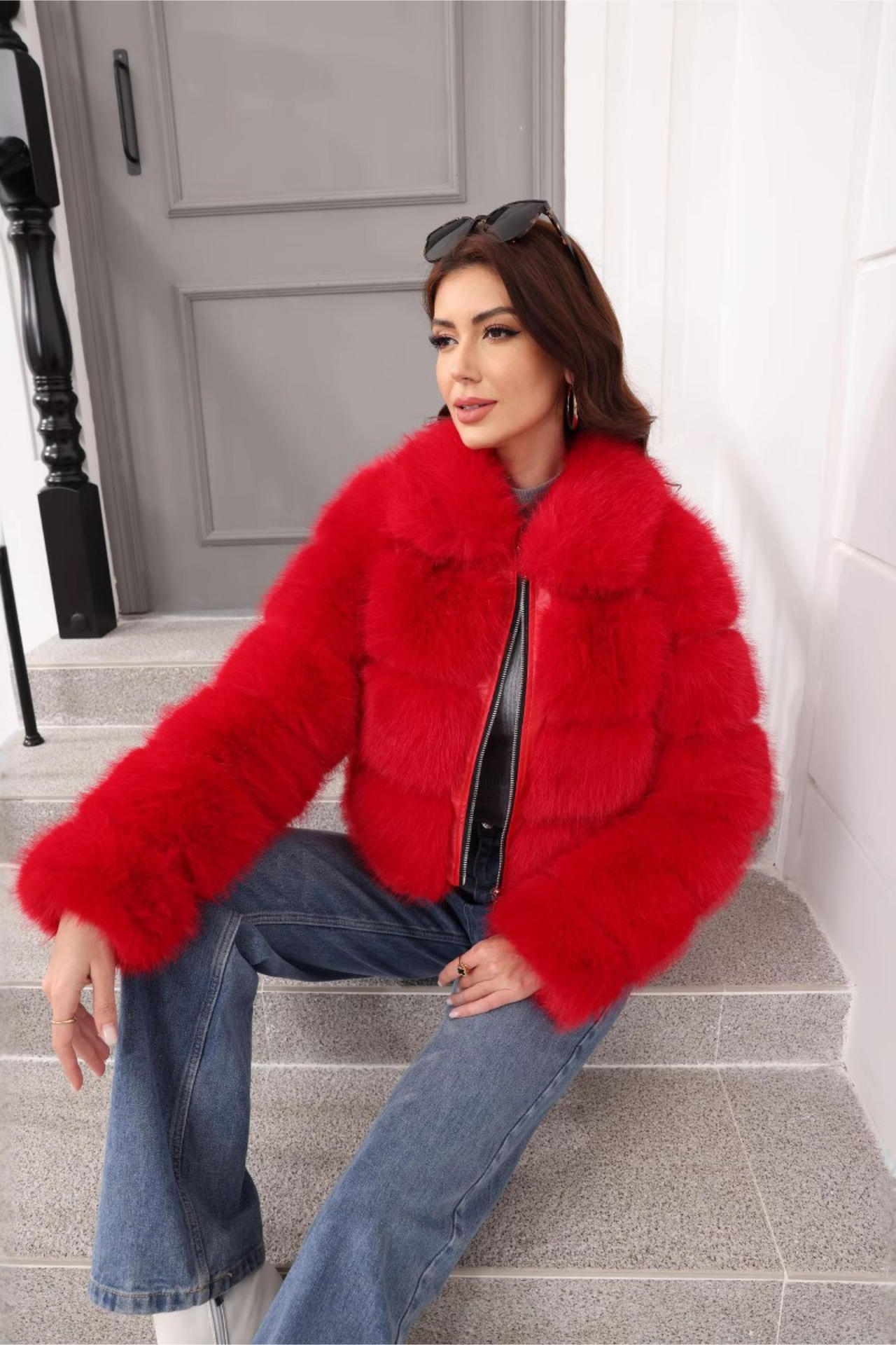 Short Faux Fur Classic Coat