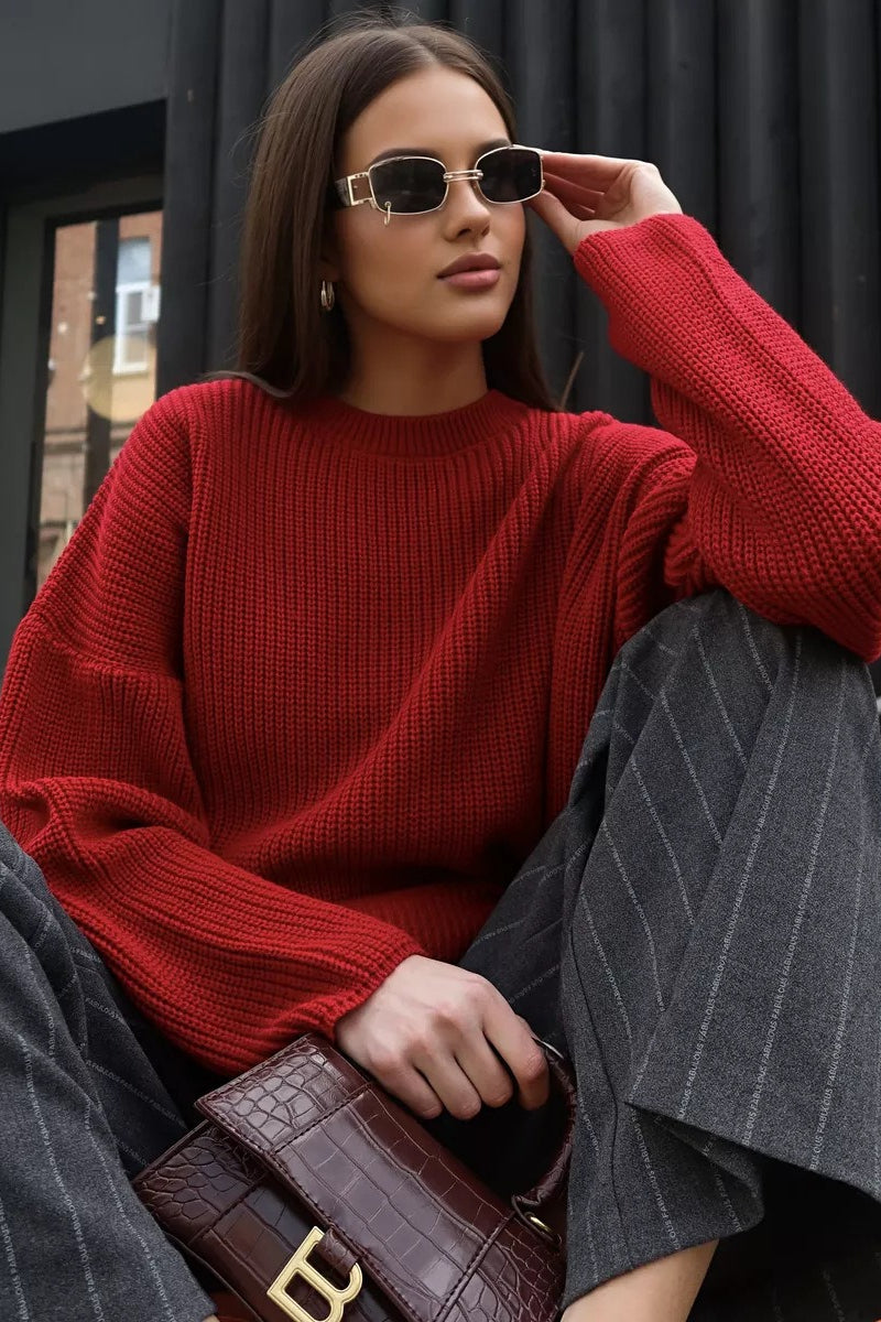 Crew Neck Loose Sweater