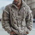 Men's Vintage Fairman Island Jacquard Zip-up Sweater artswardrobe