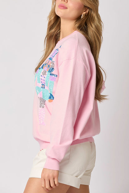 Christmas Soldier Sequined Sweatshirt