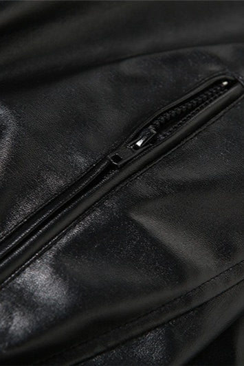 Cropped Moto Hoodie Coat